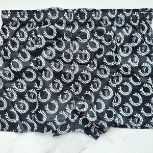 NWT PINK VICTORIA'S SECRET TENCEL BOXY PAJAMA SHORTS IN PURE BLACK LAUREL LOGO L